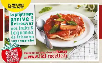 Lidl Recettes à base de fraises offre