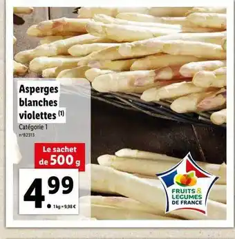 Lidl Asperges blanches violettes offre