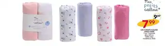 Stokomani Les 2 draps housse jersey bébé mes petits cailloux offre
