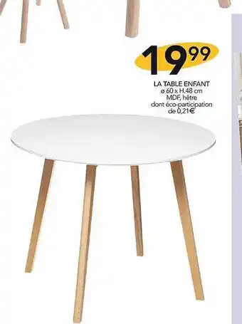 Stokomani La table enfant offre