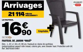 Brico Dépôt Fauteuil de jardin maui offre