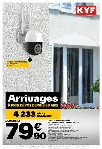 Brico Dépôt Camera extérieure motorisee PTZ IP Connectee wifi ultra HD 5smp 2k offre