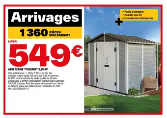 Brico Dépôt Abri resine tuscany offre