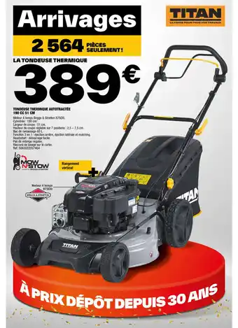 Brico Dépôt Tondeuse thermique autotractée 190cc 51cm offre