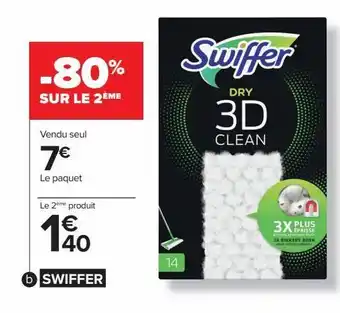 Carrefour Recharge balai 3d clean swiffer offre