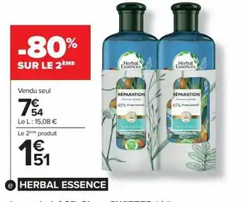 Carrefour Shampooing herbal essence offre