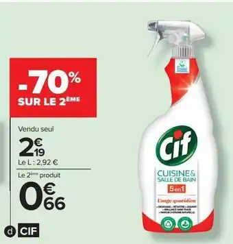 Carrefour Spray nettoyant(a)(b) cif offre