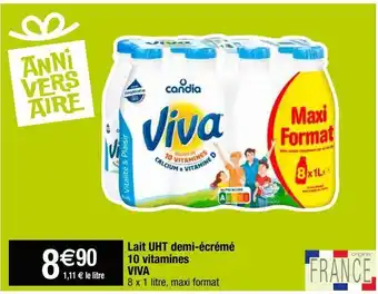 Lait demi-écrémé candia