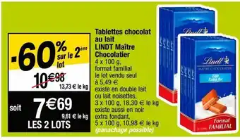 Cora x Carrefour Chocolat au lait lindt offre