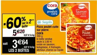 Pizza surgelée cora