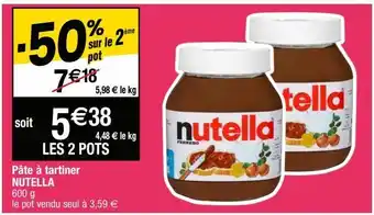 Cora x Carrefour Pâte à tartiner aux noisettes nutella offre