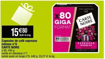 Cora x Carrefour Capsules de café carte noire offre