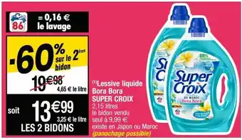 Cora x Carrefour Lessive liquide super croix offre