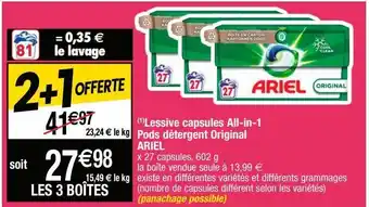 Cora x Carrefour Lessive en capsules ariel offre
