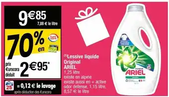 Cora x Carrefour Lessive liquide ariel offre