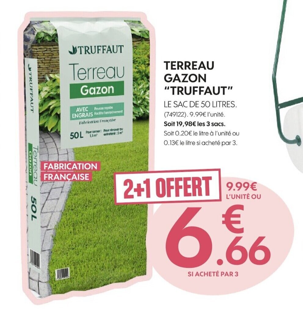 Promo Terreau gazon truffaut chez Truffaut
