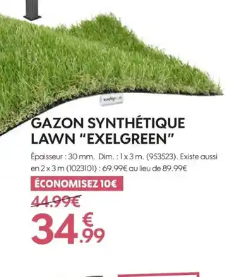 Gazon synthétique lawn exelgreen