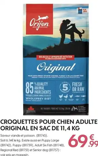 Croquettes Pour Chien Adulte Original En Sac De 11,4 KG