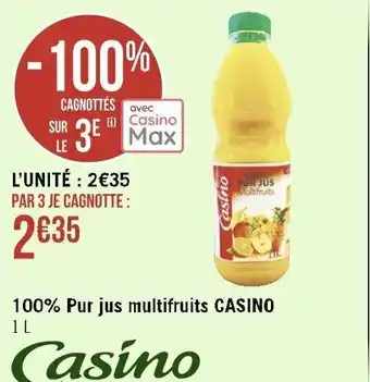 100% Pur Jus Multifruits Casino