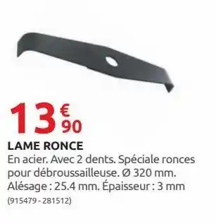 Rural Master Lame ronce offre