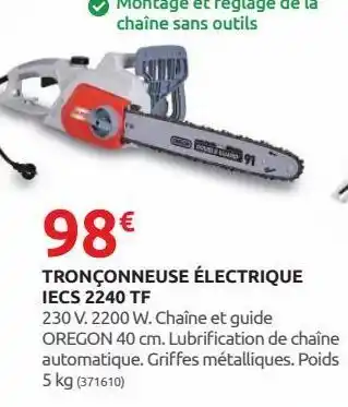 Rural Master Tronçonneuse electrique iecs 2240 tf offre