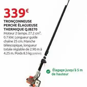 Rural Master Tronçonneuse perche elagueuse thermique qjb270 offre