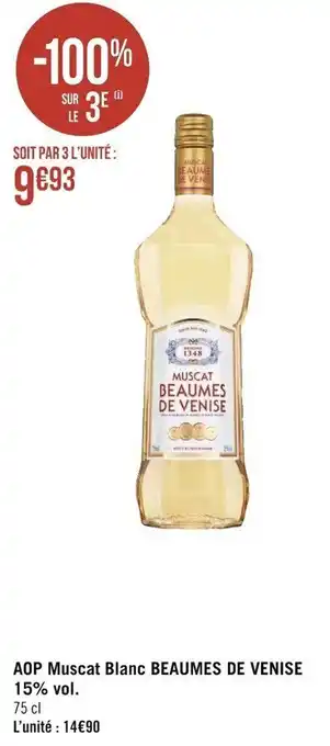 AOP Muscat Blan Beaumes De Venise 15% Vol.