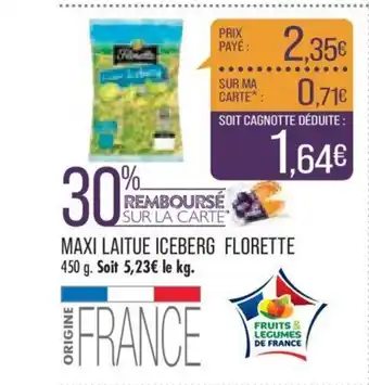 Match Maxi Laiture Iceberg Florette offre