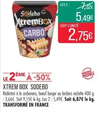 Match Xtrem Box Sodebo offre