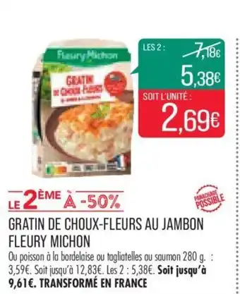 Match Gratin De Choux-Fleurs Au Jambon Fleury Michon offre