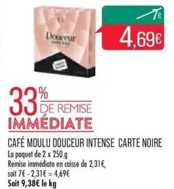 Match Café Moulu Douceur Intense Carte Noire offre