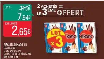 Match Biscuits Mikado Lu offre