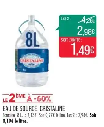 Match Eau De Source Crisyaline offre