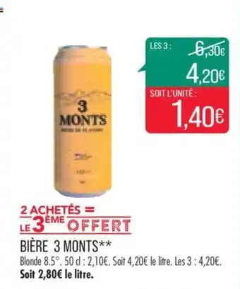 Match Bière 3 Monts offre