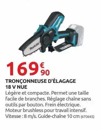 Rural Master Tronçonneuse d´elagage 18 v nue offre
