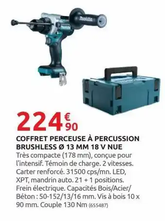 Rural Master Coffret perceuse a percussion brushless 13 mm 18 v nue offre