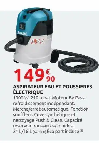Rural Master Aspirateur eau et poussieres electrique offre