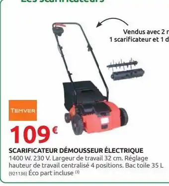 Rural Master Scarificateur demousseur electrique offre