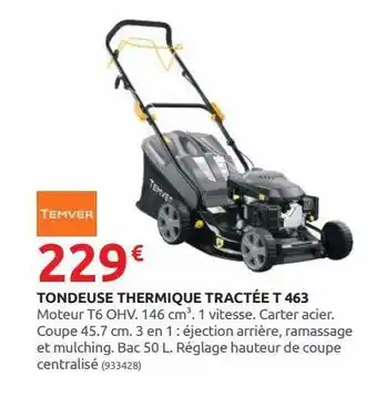 Tondeuse thermique tractee t 463