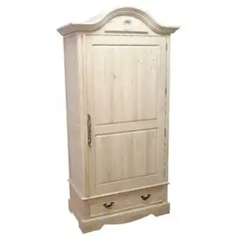 Armoire hévéa 1 porte 100x55x200cm tradition
