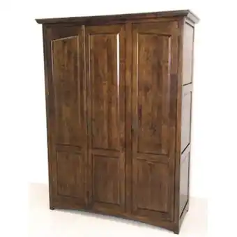 Pier Import Armoire 3 portes avec penderie hévéa 150x60x200cm tradition offre