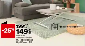 Table basse up&down elio