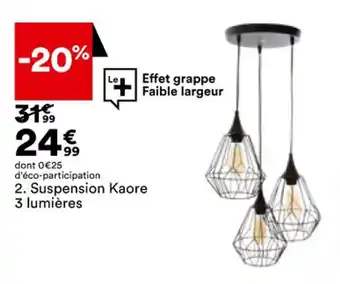 BUT Suspension kaore 3 lumières offre