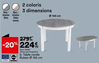 BUT Table ronde ruben offre