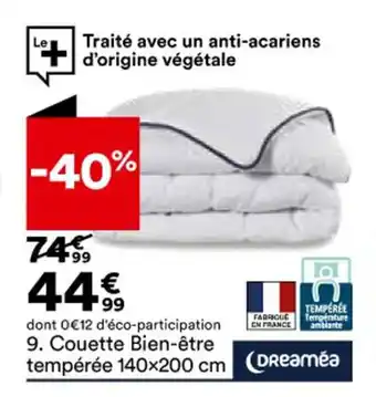 BUT Couette bien-être tempérée 140x200 cm offre
