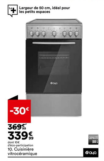 BUT Cuisinière vitrocéramique offre