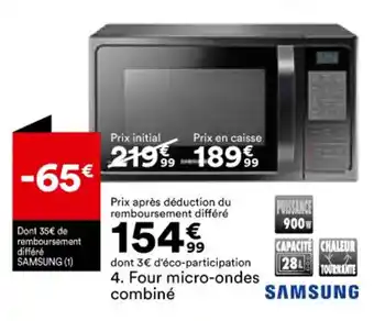 BUT Four micro-ondes combiné offre