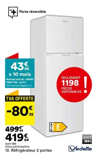 BUT Réfrigérateur 2 portes offre