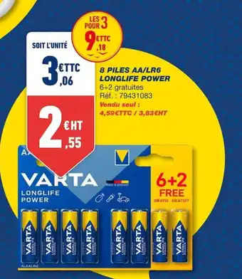 8 piles AA/LR6 longlife power