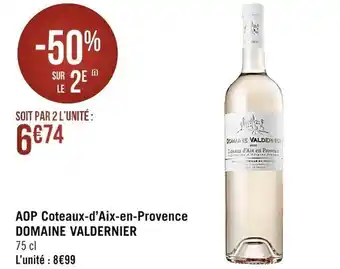 Casino Supermarchés AOP coteaux-d'aix-en-provece DOMAINE VALDERNIER offre